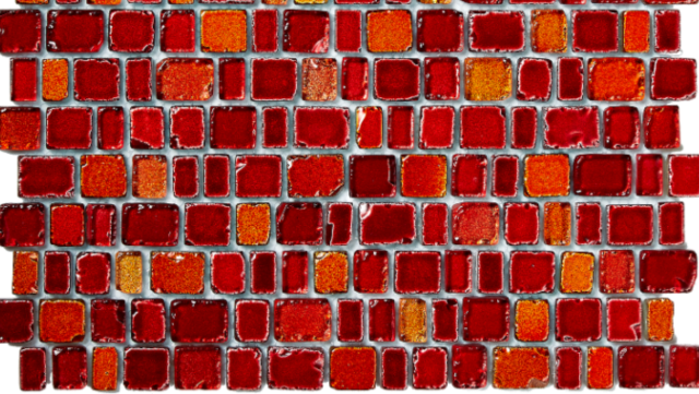 Mosaik | Glas rotorange